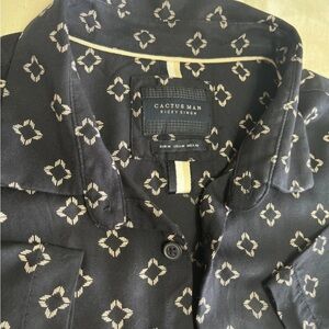 Cactus Black and White Casual Button Down Shirt